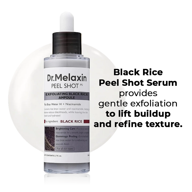 Dr. Melaxin Rice Peel Shot – Exfoliating Rice Serum Ampoules for Glow
