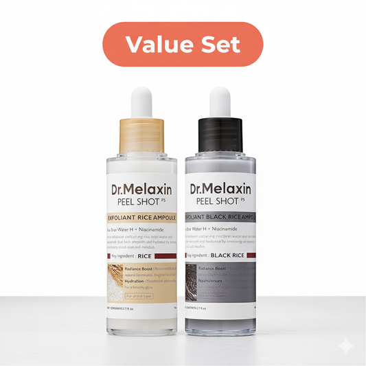 Dr. Melaxin Rice Peel Shot Duo – White & Black Rice Value Set