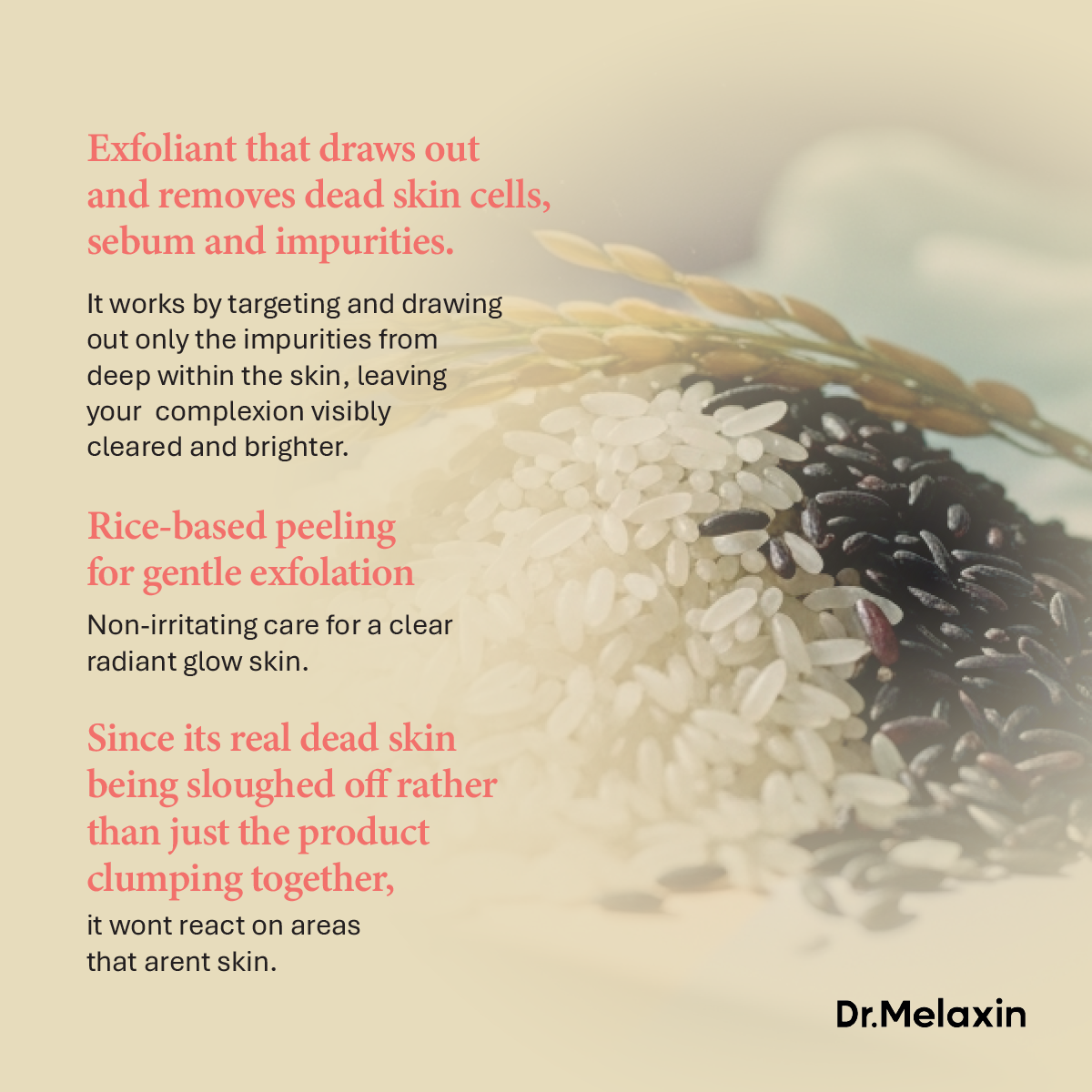Dr. Melaxin Rice Peel Shot • Exfoliating Rice Serum Ampoules for Glow